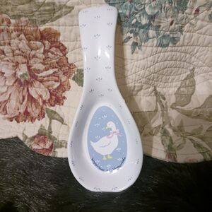 White Spoon Rest with Duck Design Newcor